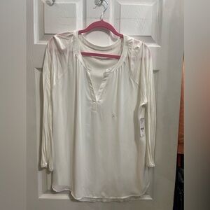 Women's Off White Quarter Sleeve Top